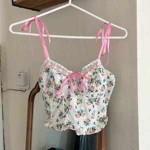 Floral Peplum Crop Top